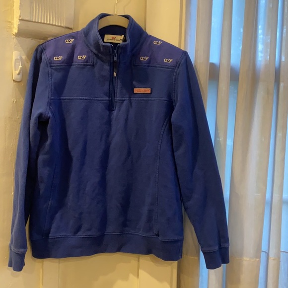 Vineyard Vines Relaxed Whale Embroidered Shep Shirt Cobalt Blue Size XS - Picture 7 of 12